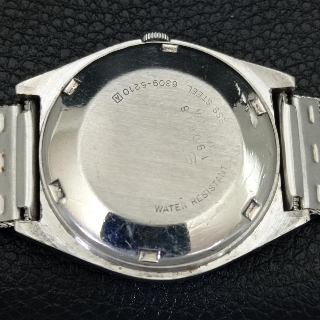 AUTOMATIC 6309A VINTAGE SEIKO 5 JAPAN MENS SILVER COLOR DIAL WATCH A701407-5 R206b-a701407