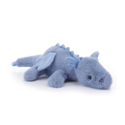 Apricot Lamb Dark Blue Lying Dragon Plush Toy, Soft and Cute, Fluffy Dark Blue Lying Dragon 38cm, Suitable for Boys and Girls