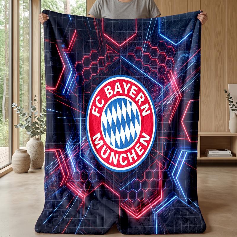 Bayern Munich Theme Blanket Soft Flannel Blanket Plush Throw Blanket Cozy Sofa Bed Blanket for Home Decor