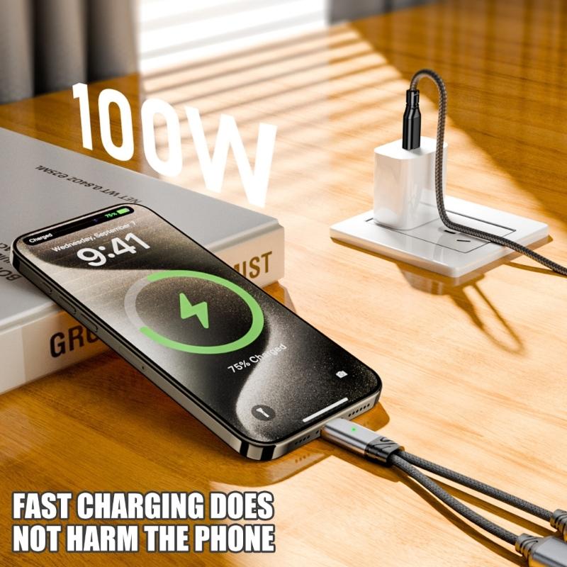 Type C Dongle for Headphones and Charging HiFi Sound Quality Fast Charging Adapter Cord Wire Support Data Sync