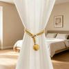 1 Pezzo Sganci tenda regolabile, Sgancio tenda in corda intrecciata con ciondolo a sfera, Supporto decorativo per tende per finestre di stanze, Tende