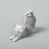 Mini Estatuetas de Gato Fofas Resina Gato Estátua se Esfriando Escultura de Gatinho Pequeno para Interior