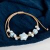 Handmade Ceramic Star Bracelet Adjustable Vintage Crackle Glaze Design Womens Minimalist Jewelry Gift 153