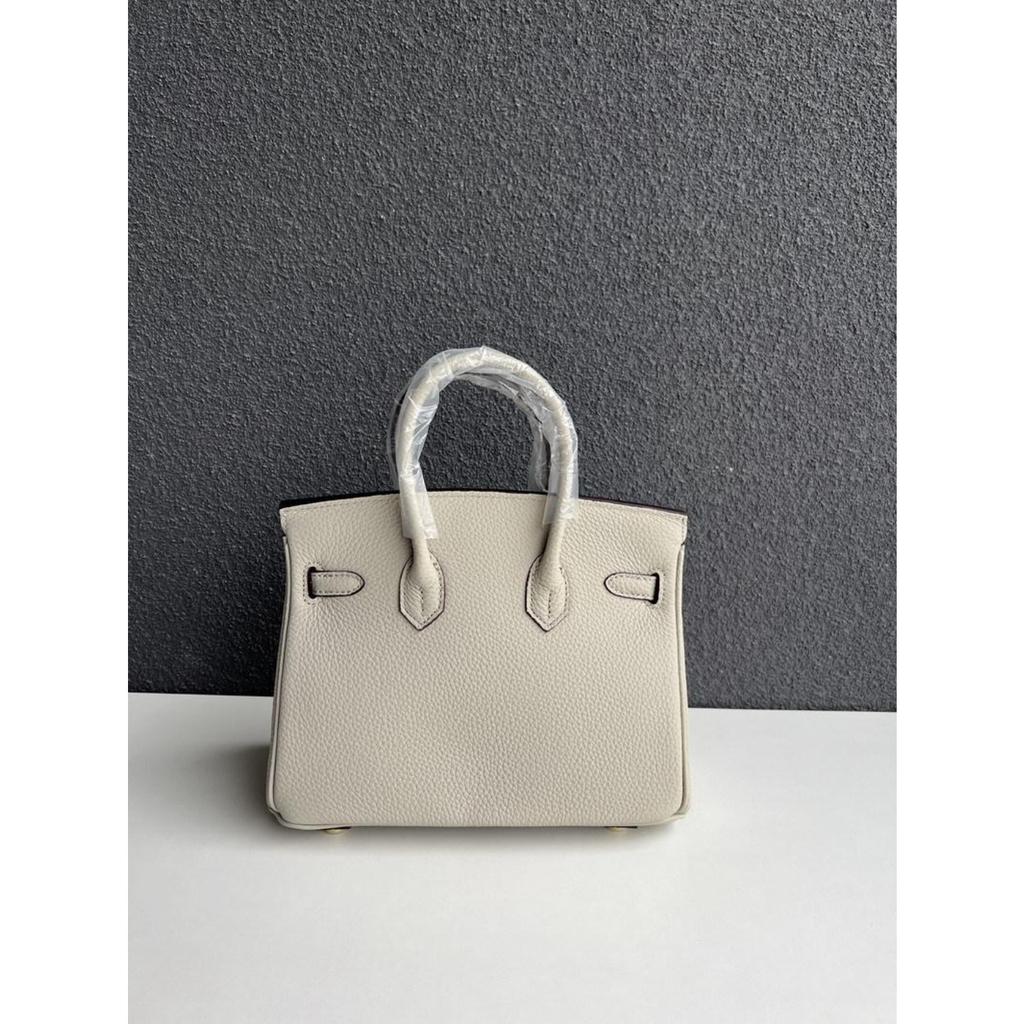 Gold Buckle Classic Fashionable Women's First-layer Cowhide Lychee Leather Handbag