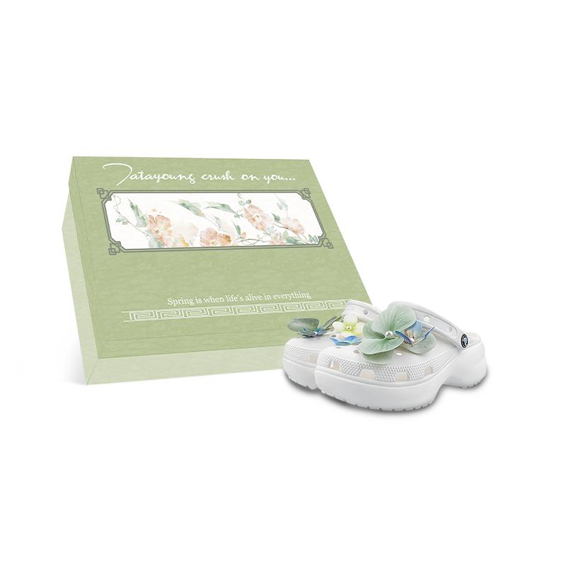 Crocs Classic Platform Clog EVA GGMZ Escape Diary Empty Valley Orchid Spring Atmosphere Elegant Hole Shoes Women's White