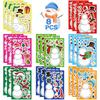 8 Pieces of Creative Christmas Snowman Toy Face-changing Stickers for Children's Jigsaw Puzzles