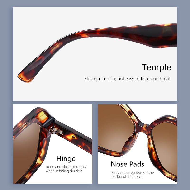 BLUEMOKY Retro Oversized Hexagonal Sunglasses for Women 100% UV400 Protection