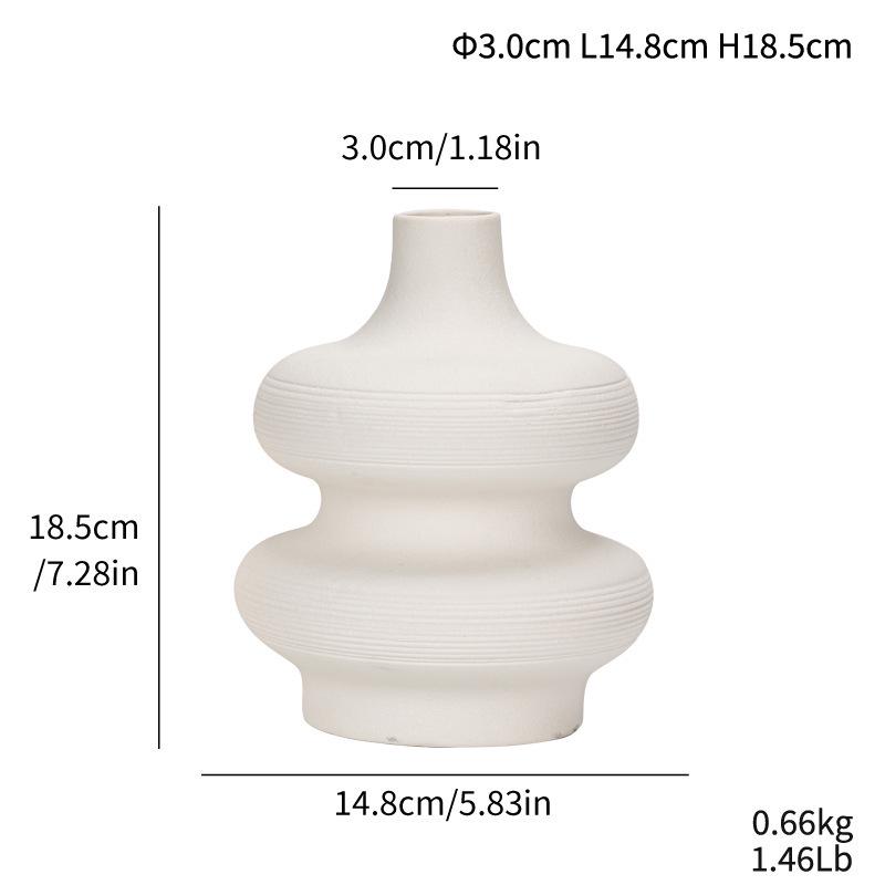 New Feeling Soft Coil Desktop Ceramic Flower Vase Decoration