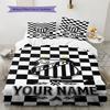 Name Custom Santos FC Pattern Bedding Set Quilt Cover Pillowcase Home Decor Gift (1 * duvet cover + 2 * pillowcase, without core)