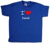 I Love Heart Daniel Kids T-Shirt
