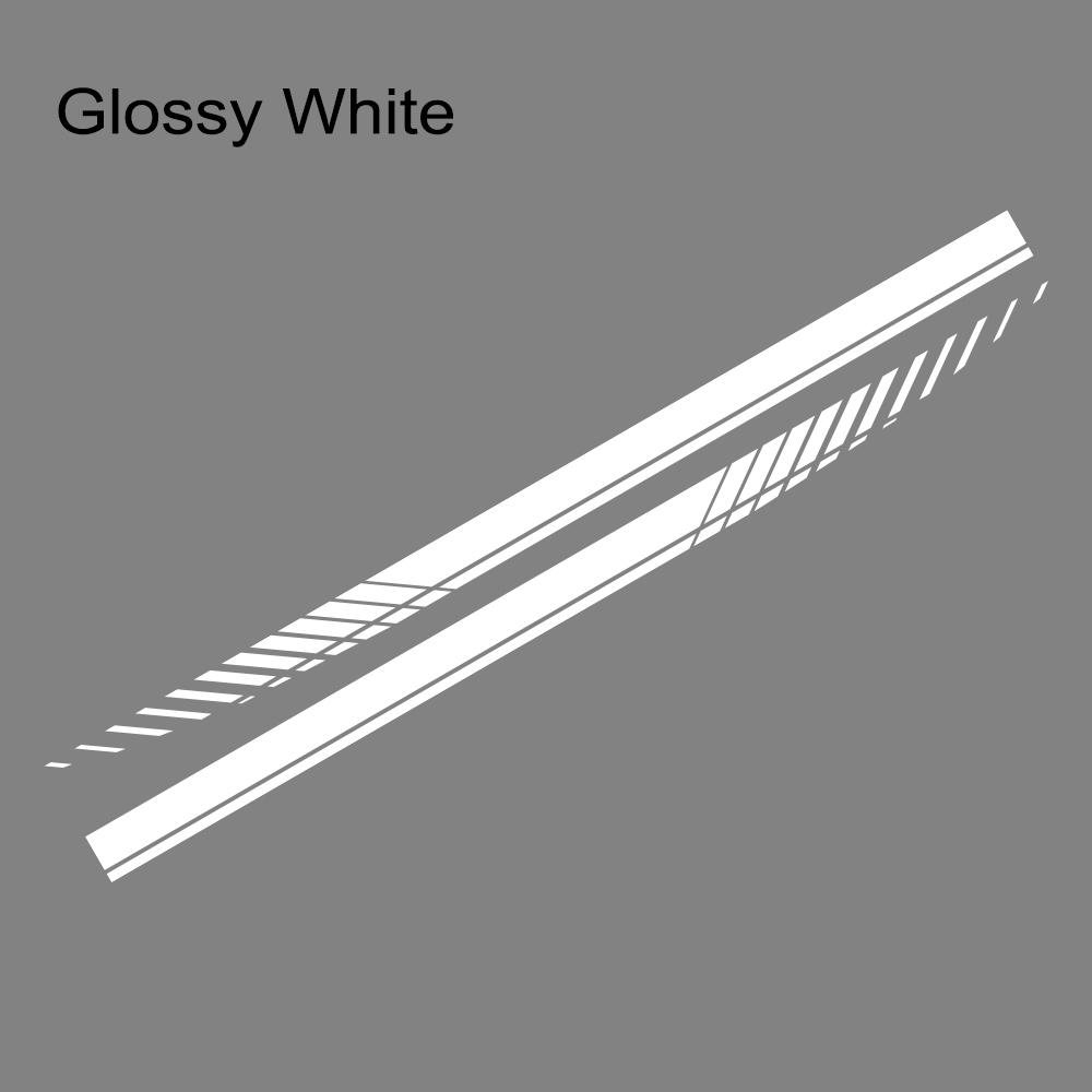 2Pcs Car Door Side Skirt Stickers Vinyl Wrap Black Car Stickers Racing Stripes Vinyl Decals Auto Tuning Decoration Accessories
