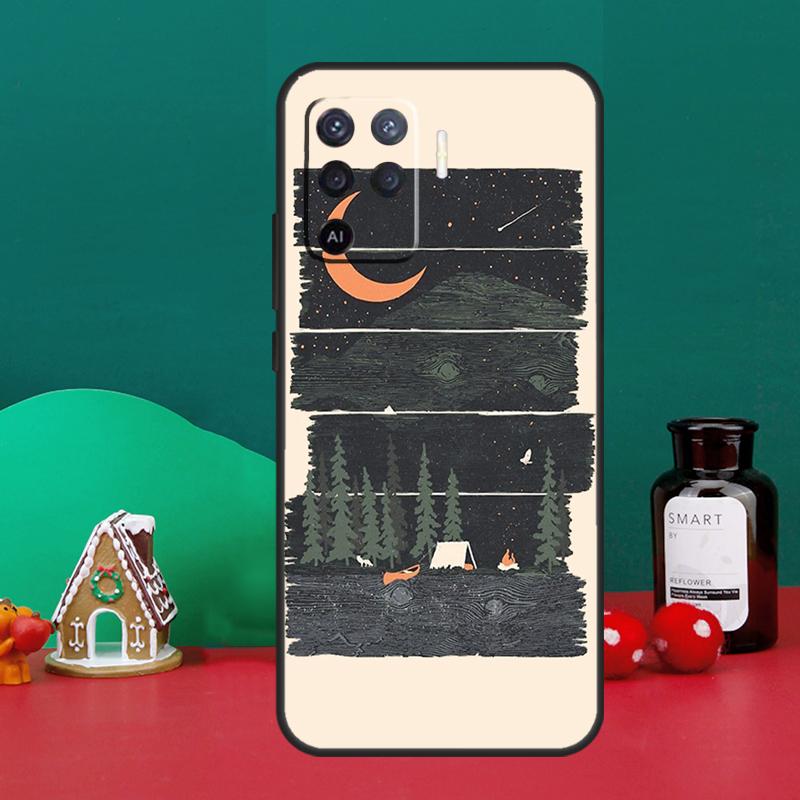 Nature Camping Art Case For Oppo A40 A60 A80 A6 A5 Pro A15 A16 A17 A57 A94 A74 A54 A76 A96 A18 A38 A58 A78 A98