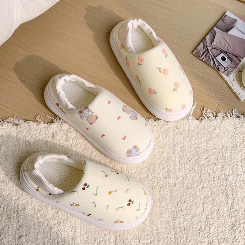New Shoes Spring, Summer and Autumn Thin Waterproof Cotton Shoes Pregnant Women Postpartum Bag and Soft-soled Slippers
