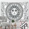 Black and White Sun Moon Mandala Home Decoration Tapestry Bohemian Decoration Hippie Bedroom Decoration Tapestry