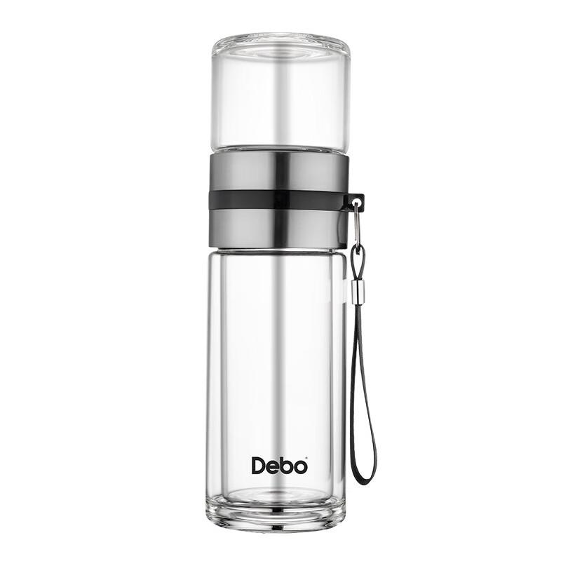 DeBao Double-Layer Tea & Water Separation Glass Cup