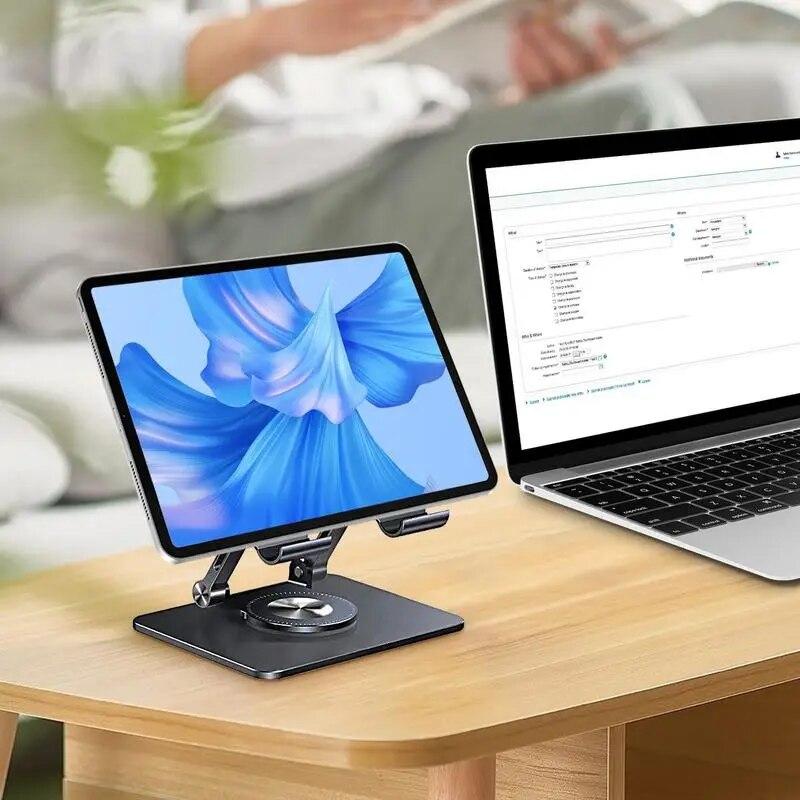 Aluminum Alloy Laptop Stand Adjustable Laptop Bracket 360 Degree Rotatable Metal Holder Compatible With All Pads Tablet Bracket
