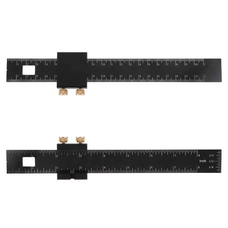 Precision Pocket Ruler Woodworking by Clear Style | Inch and Metric Indicators Professional Woodworking for T Track Rule