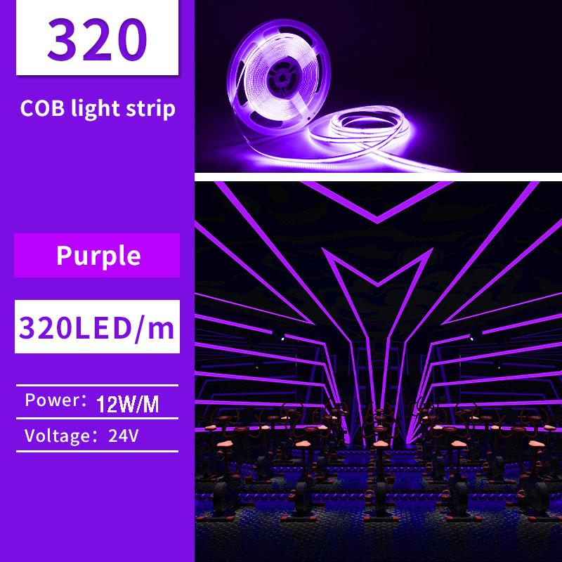 5m/10m/Lot FCOB LED Strip Lights High Density Flexible COB DC24V RA90 Bule Red Green Pink 3000K 4000K 6000K LED Tape Decoration