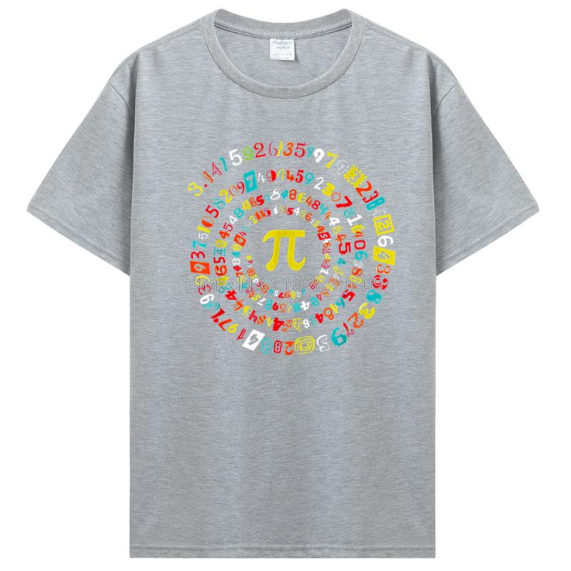 Lustiges Pi-Tag-Shirt Spirale Pi Mathe T-Shirt Für Pi-Tag 3.14 T-Shirt Oberteil T-Shirt Angepasste Baumwoll-Tops T-Shirt Einfacher Stil Für Männer
