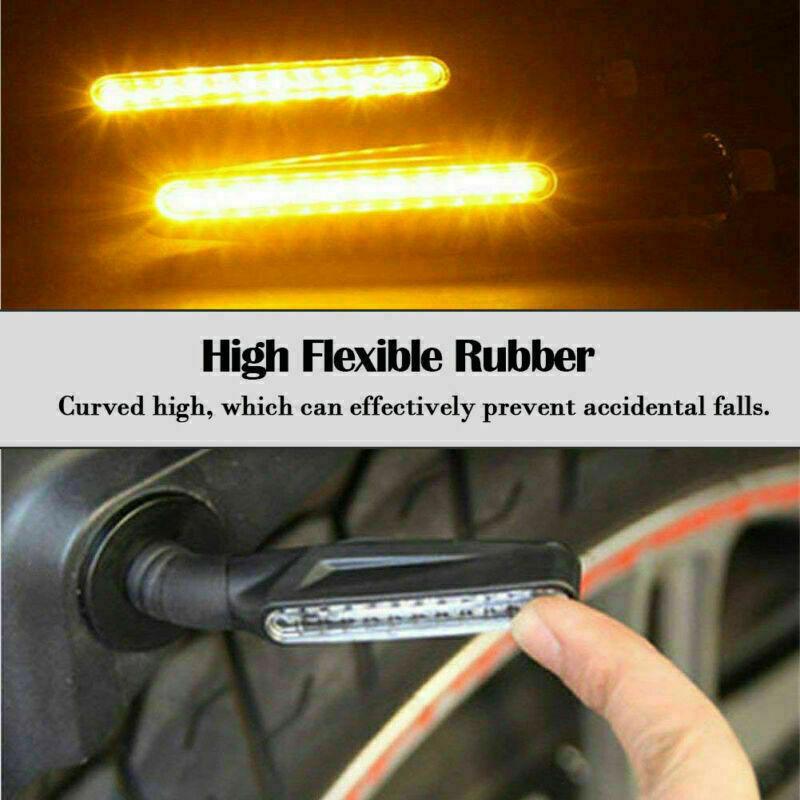 2 pcs Universal Motorcycle Turn Signals Blinker Lights Amber For Suzuki DRZ400s
