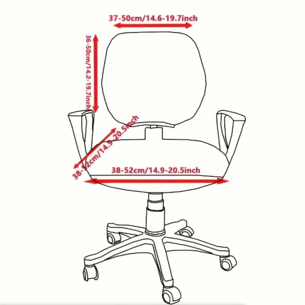 2pcs Jacquard Office Chair Cover Stretchable Office Computer Chair Slipcovers Washable Universal Desk Rotating Chair Protector