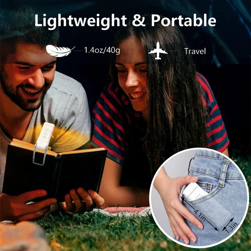 Rechargeable LED Clip-on Book Light 9leds With Timer 3 Lighting Modes Reading Lamp Adjustable Brightness For Bedroom Study Light