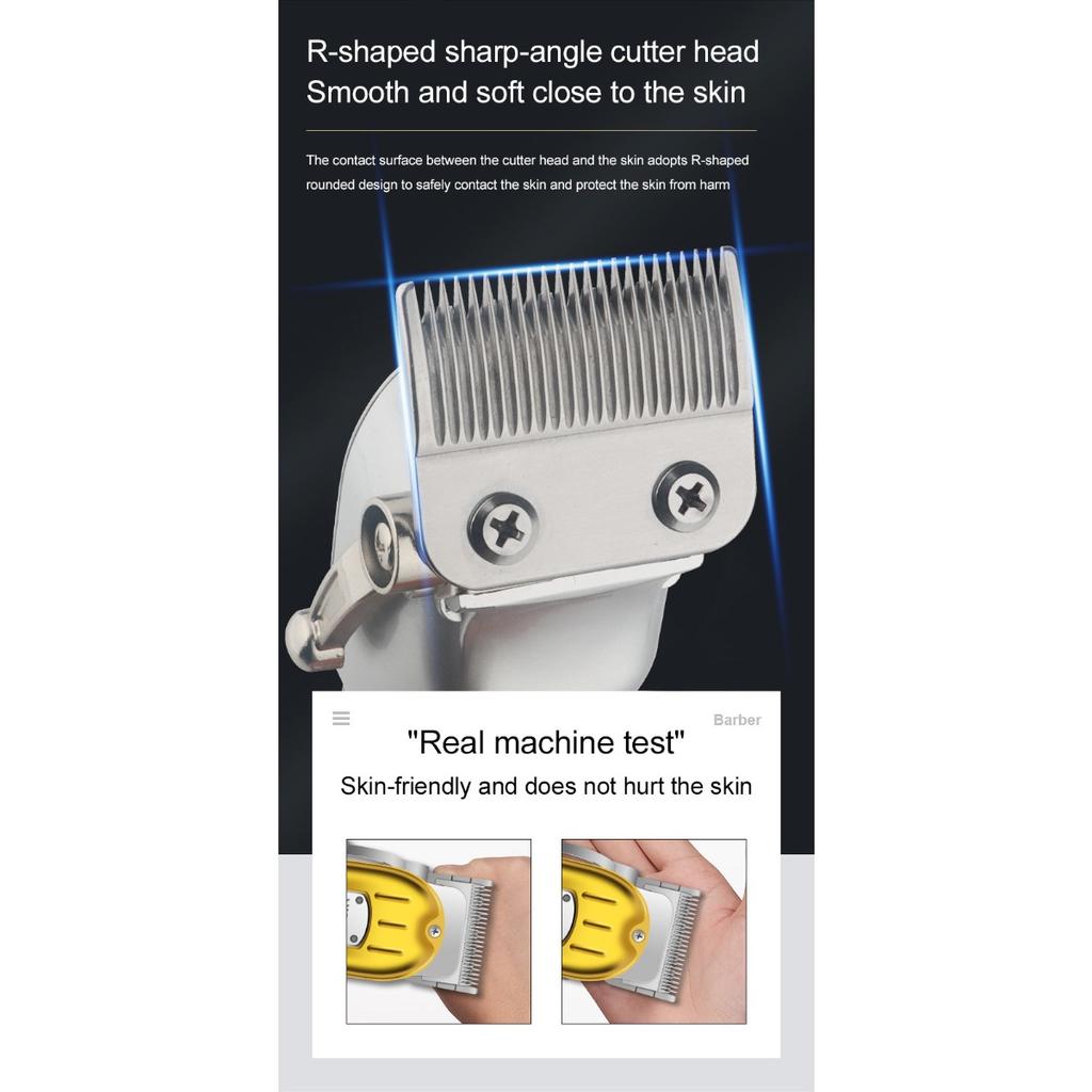 Hair Clipper, Steel Blade, Electric Pusher, LCD Digital Display, Charging, Professional, Electric Clipper