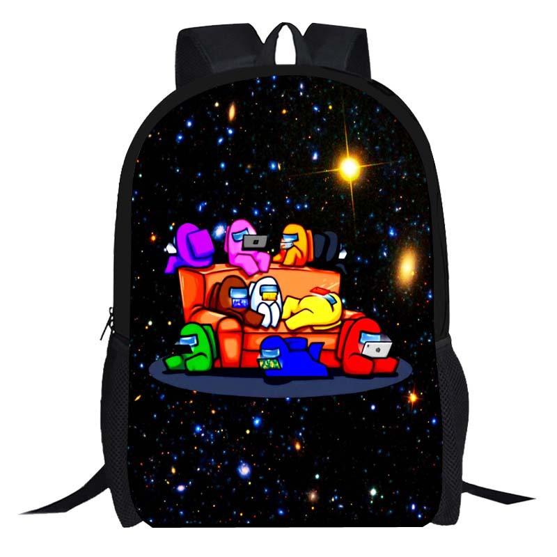 Amongi Schoolbag Anime Cartoon Game Merchandise Primary And Secondary School Backpack Backpack Pencil Case