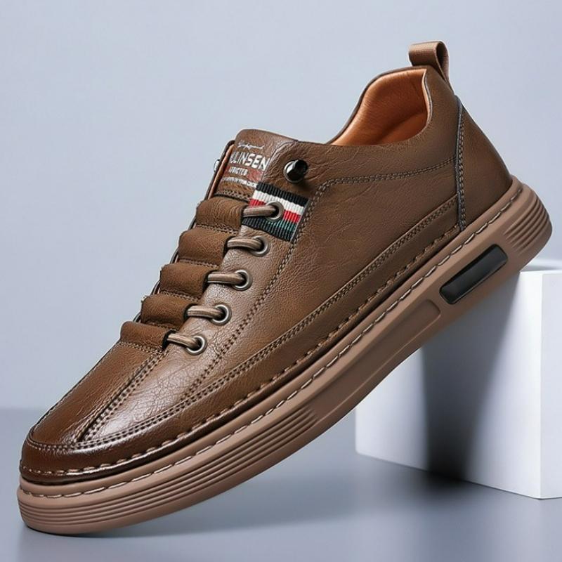 

Fashion Men s Casual Shoes Slip on Leather Shoes Fashion Outdoor Male Sneakers Non-slip Breathable Men Shoes Lightweight Soft Flat Shoe 39