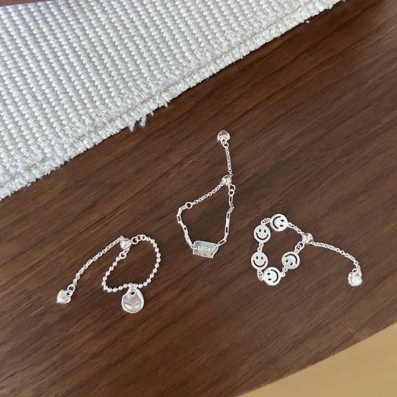 Stilvoller Koreanischer Geometrischer Verstellbarer Kupferring Für Frauen Perfekt Zum Schichten