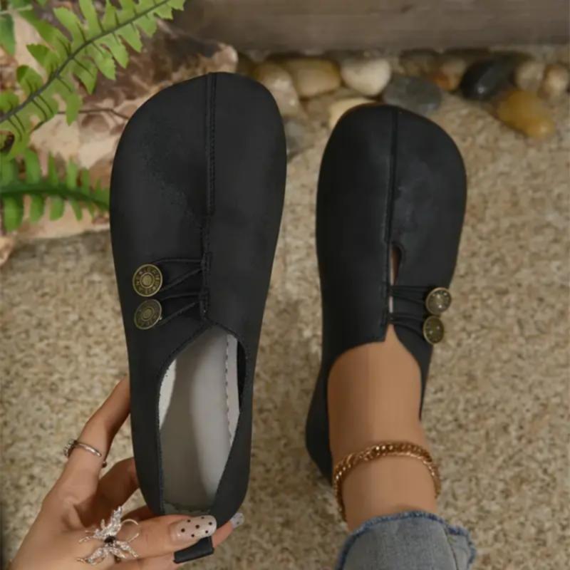 2026 Spring/Autumn New Slip-On Casual Shoes for Women - Large Sizes Minimalist Flat Sole Shoes, Versatile Commuter Shoes