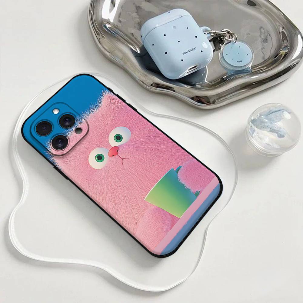 Cat Phone Case Phone Case For Iphone 17 16 15 11 13 14 Pro Max X Xr Xs Max 12mini Black Shell Cover Case