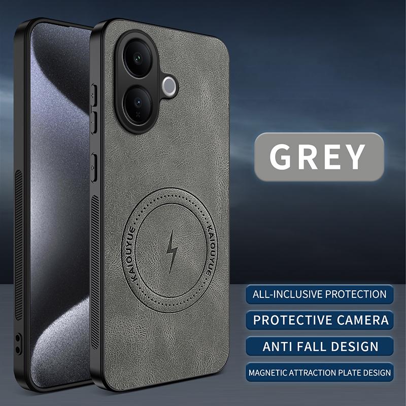 For VIVO V60 Lite Case for Magsafe Luxury Sheep Leather Skin Magnetic Matte Cover for VIVO V60Lite Anti-drop Protection Bumper