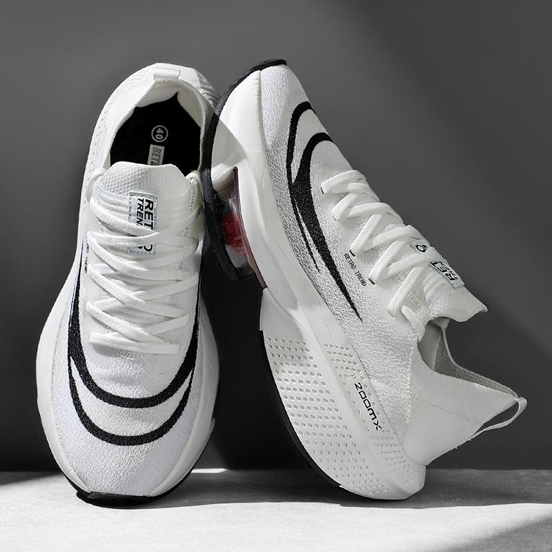 Marathon Air Cushion Men Sports Running Shoes Breathable Lightweight Women's Comfortable Athletic Nonskid Carbon Plate Sneakers