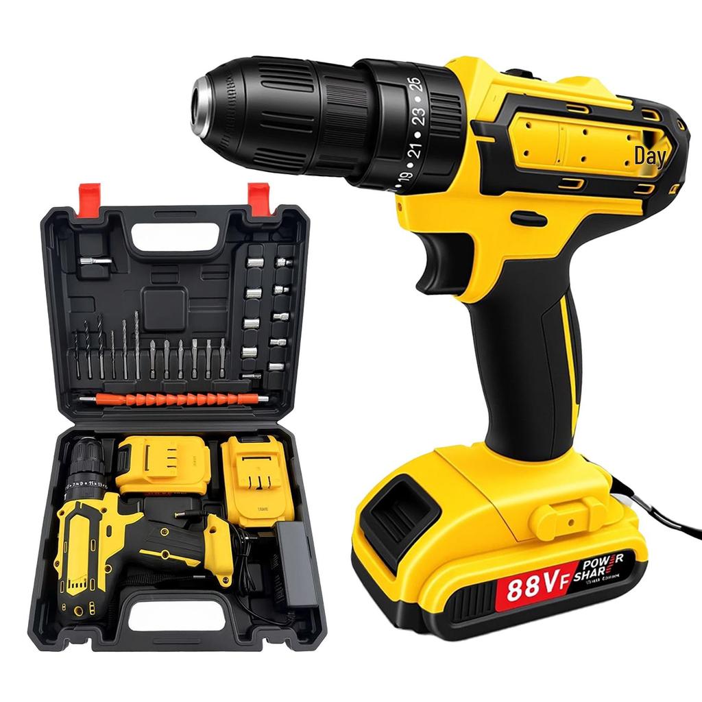 Cordless Industrial Grade Double Speed Hand Drill with Lithium Battery for Various Applications