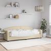 Vidaxl Sofa Z Materacem Do Spania, Kremowa, 80X200 Cm, Tkanina
