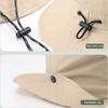 Water Resistant Bucket Hat for Women 6cm Brim Sun Hat Foldable Hangable Outdoor Use Hiking Camping Panama Caps Quick Drying Basin Cap