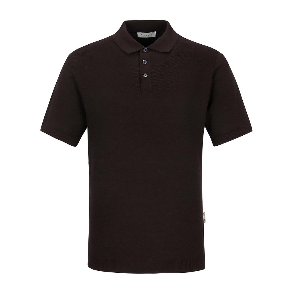 FERRAROMILANO Basic Thierry Short Sleeve Knit Brown (Amsets20157)