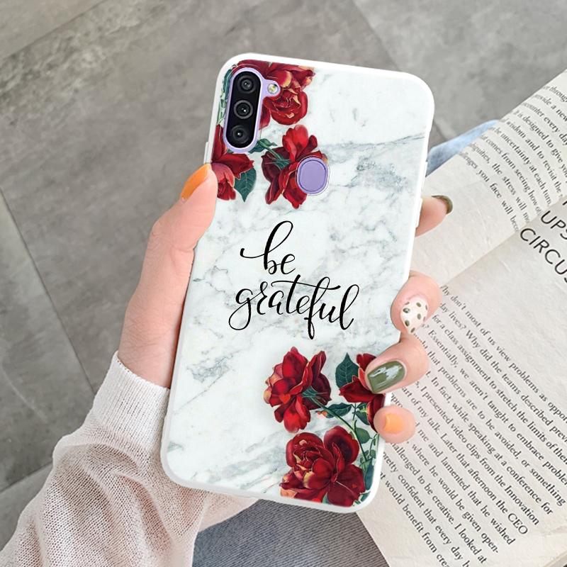 Marble Pattern Phone Case For Samsung Galaxy A11 A 11 M11 Protective Cover Case Pink Silicone Soft Funda For Samsung M14 M15 M23