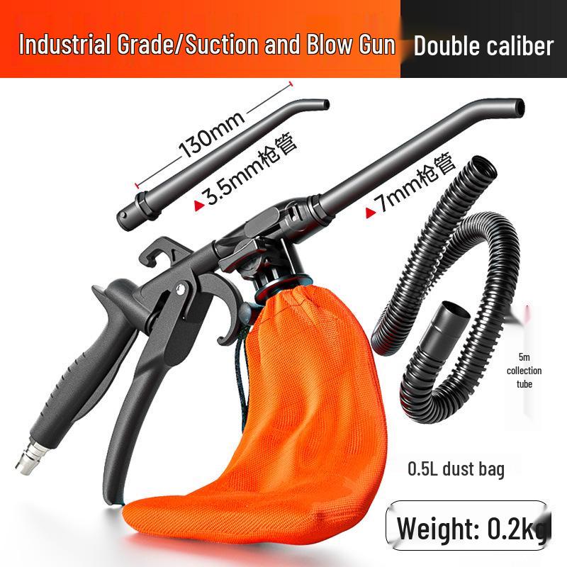 Dual-Purpose Pneumatic Vacuum and Blow Gun Air Pump Cleaner