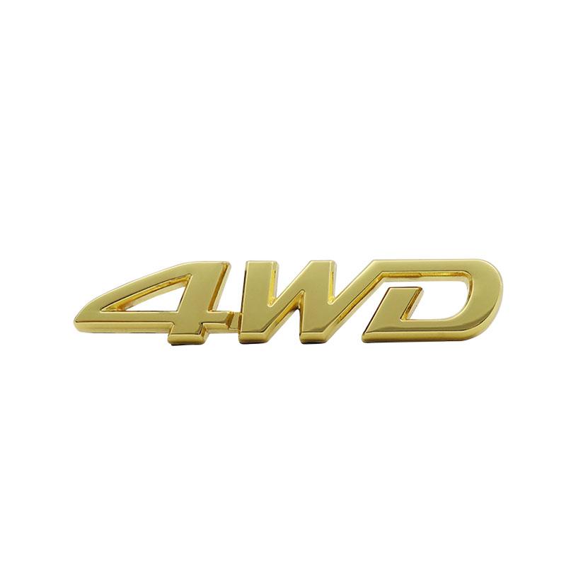 3D Premium New Design 4WD Displacement for All 4 Wheel Drive SUV Off-road Car Hood Fender Trunk Rear Bonnet Nameplate Decal Emblem Badge Sticker