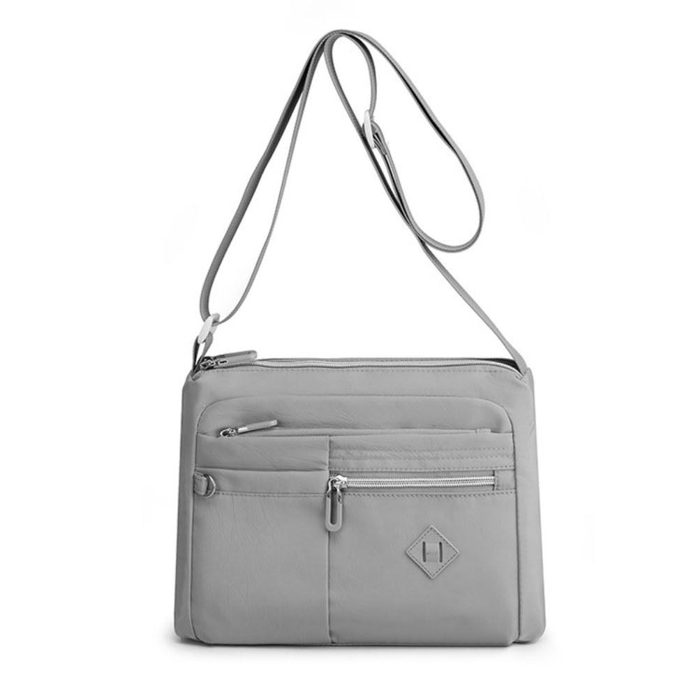 Women Multi Pocket Large Capacity Nylon Crossbody Bag with Adjustable Strap for Daily Commute