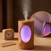 Tree Hole Humidifier Usb Night Light With Wooden Texture For Bedroom Home Use