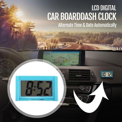 Mini Auto Armaturenbrett Digitaluhr Fahrzeug Selbstklebende Uhr Mit LCD Zeit Tag Anzeige Automobil Aufklebeuhr Für Autos O7S8