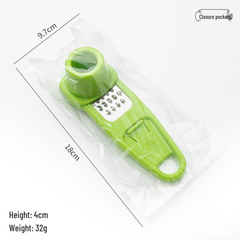 Stainless Steel Manual Garlic Press & Chopper - Kitchen Tool