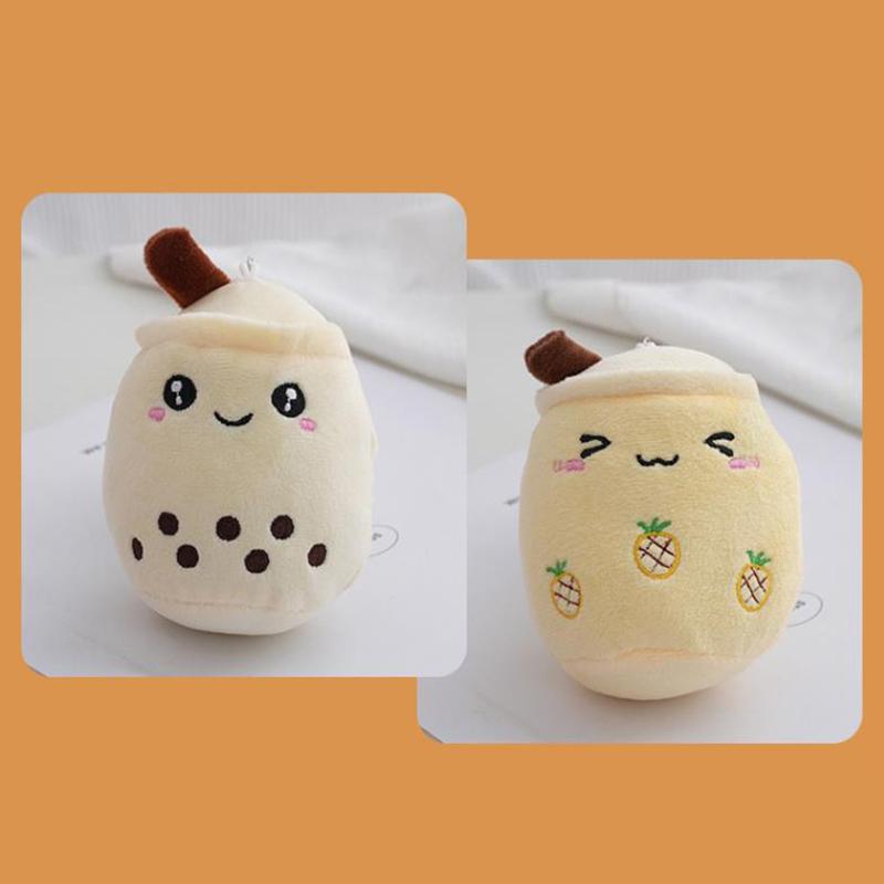 1Pc Bubble Tea Cup Plush Toys Kawaii Fruit Milk Tea Design Kids Stuffed Doll