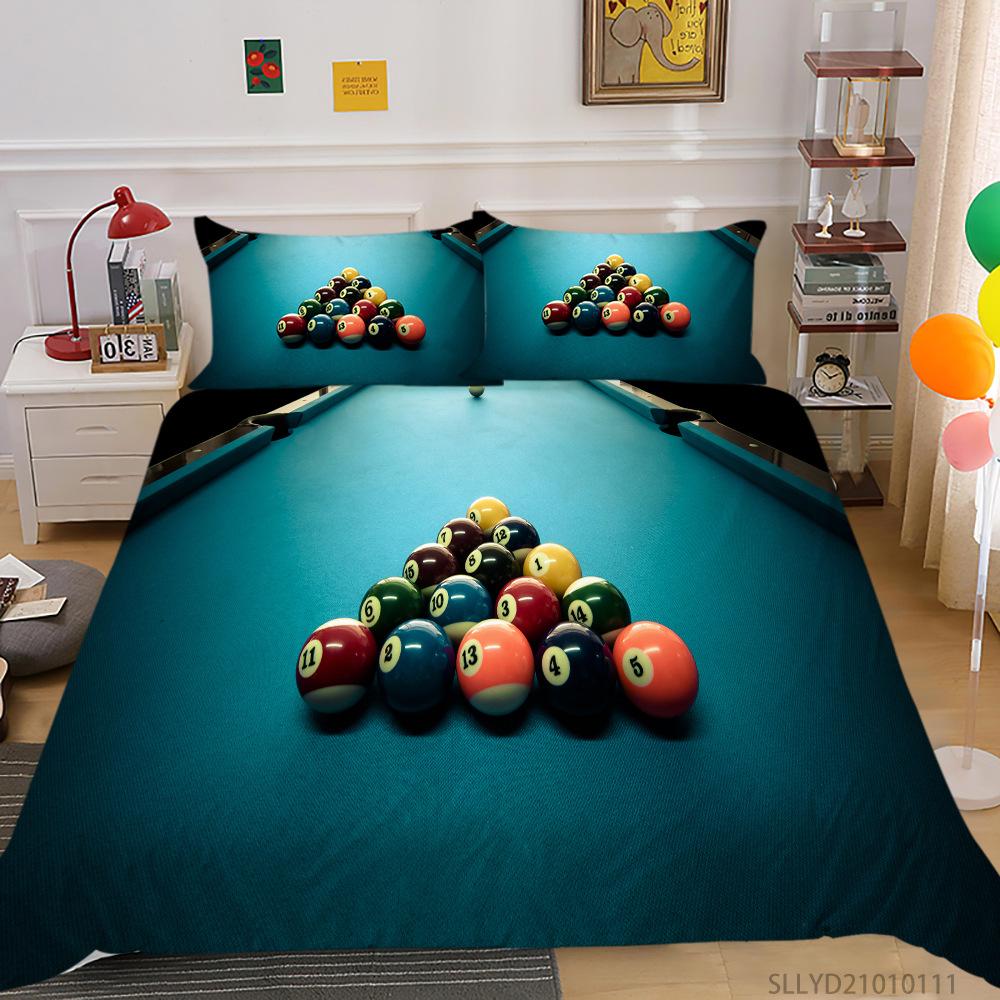 

Source Bedding Two Or Three-Piece Set, Sports Wind 3D Digital Printing Polyester Fabric EU single 135*200