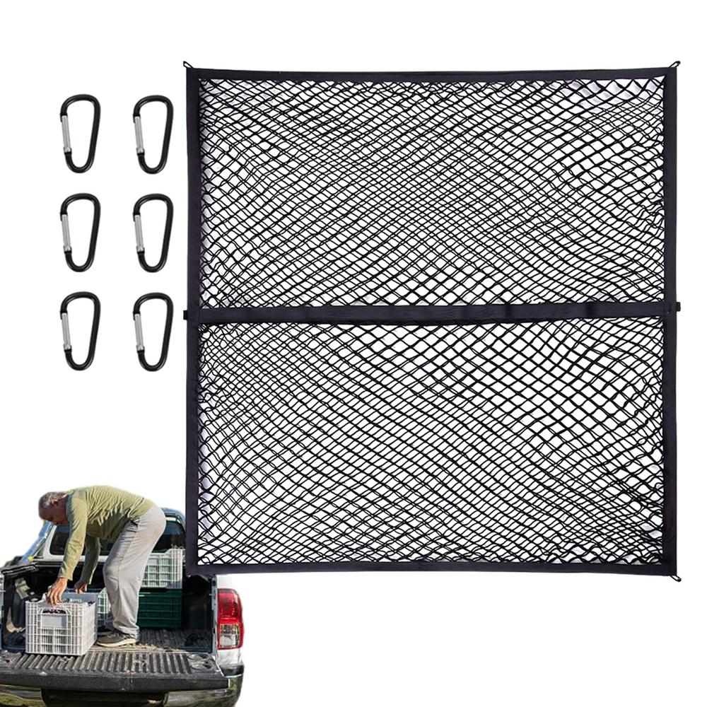 NEW Trunk Cargo Net Flexible Polyester Trunk Net Hook Fixed Universal Car Interior Accessories Multifunctional Roof Storage