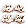 Arts Bird Decorative DIY Craft Scrapbooking Peace Pigeon Wooden Embellishment Natural Wood