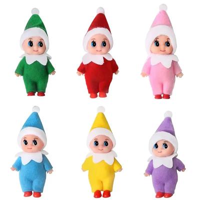 1pc Christmas Baby Elf Doll Pendants Xmas Tree Oranments Merry Christmas Decor Noel Happy New Year Natal Kids Gift Felt Doll Toy